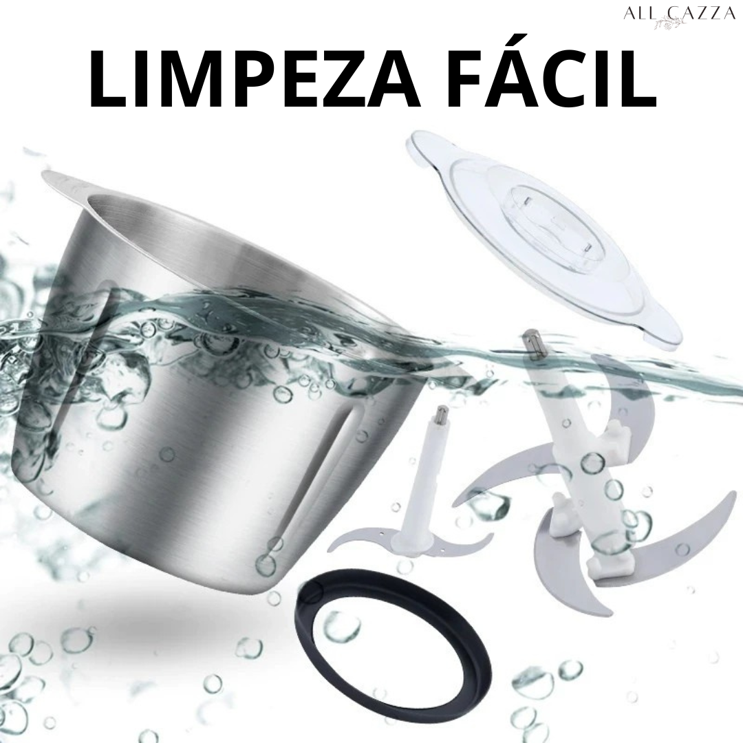 PowerMix - Picador De Alimentos Moedor De Carne Mixer Elétrica Processador Cozinha