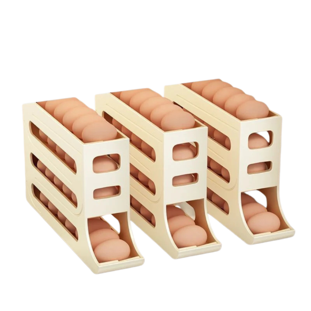 EggFlow – Porta Ovos Deslizante 4 Camadas ( cores aleatórias )